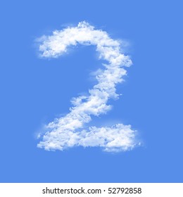 clouds in shape of figure two