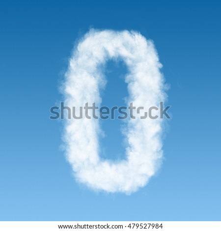 clouds in shape of figure zero