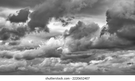 Clouds in the sky B and W