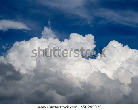 Clouds in the sky with a blue sky background