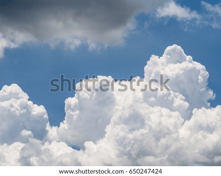 Clouds in the sky with a blue sky background