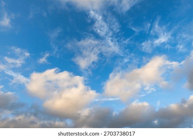 clouds, sky, clear, summer, spring, limpid, blue, light, white, cumulus