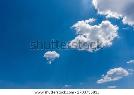 clouds, sky, clear, summer, spring, limpid, blue, light, white, cumulus