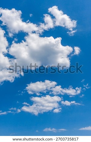 clouds, sky, clear, summer, spring, limpid, blue, light, white, cumulus