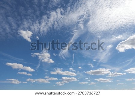 clouds, sky, clear, summer, spring, limpid, blue, light, white, cumulus