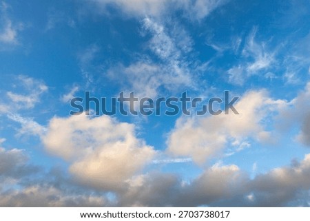 clouds, sky, clear, summer, spring, limpid, blue, light, white, cumulus