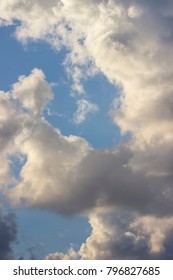 clouds in the sky portrait