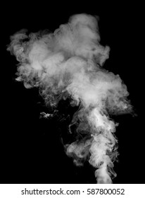 clouds of smoke on a black background - Shutterstock ID 587800052