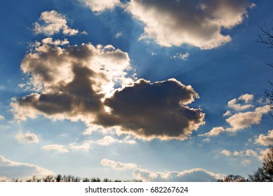 Clouds with sun rays