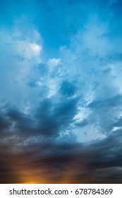 Clouds at sunset as background
