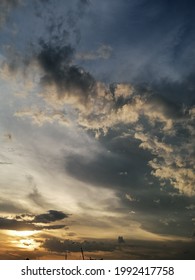 Clouds in the sunset sky