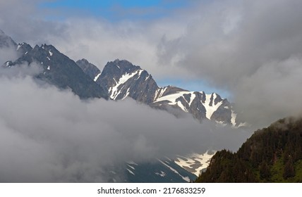 Clouds Surrounding Kenai Mountains, Alaska