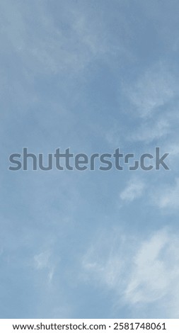The clouds are thin and delicate, adding a touch of texture to the otherwise uniform blue background. The photo is taken from a low angle, looking straight up at the sky.