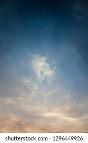 Clouds at the time of dusk in the sky.