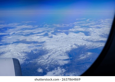Clouds view from the airplane 
