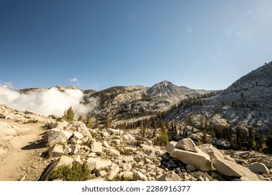 Clouds Waft in the Valley Near Aster Lake in Sequoia National Park - Shutterstock ID 2286916377