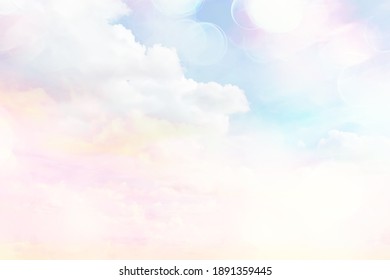 Clouds Watercolor Tint, Pink Clouds Gradient Background Sky, Atmosphere Air Freedom