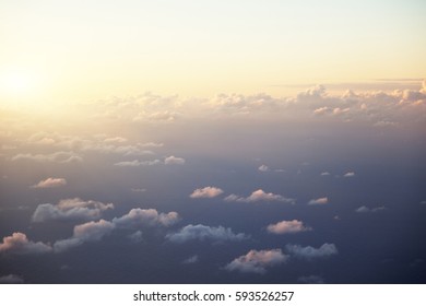 clouds, from the window of airplane