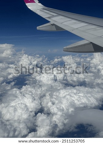 clouds from WizzAir while traveling