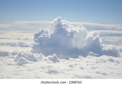 cloudscape from above view of culumus cloud
