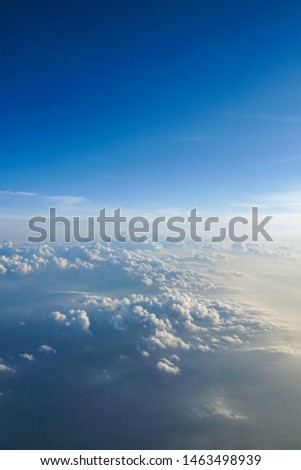 The cloudscape from the airplane