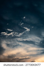 Cloudscape Background with the a Twilight Sky