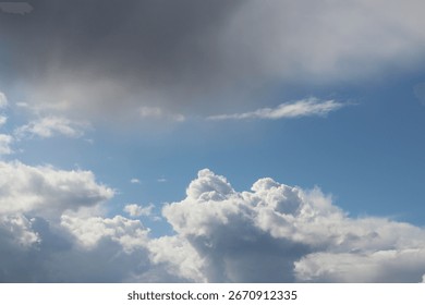 Cloudscape A Beautiful Sky with Fluffy Clouds