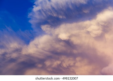 cloudscape with blue sky