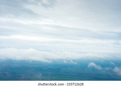 Cloudscape. Blue sky and white cloud. Sunny day