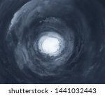 Cloudscape with eye of hurricane