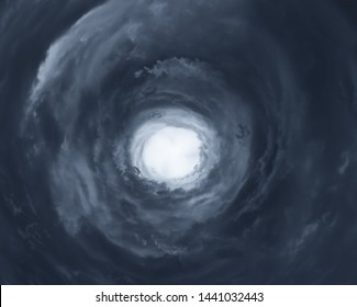 Cloudscape With Eye Of Hurricane