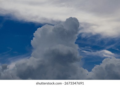 Cloudscape has been developing in gorgeous form. The vast blue sky and clouds sky background.
