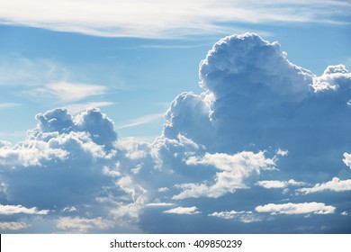 Cloudscape with ornamental clouds