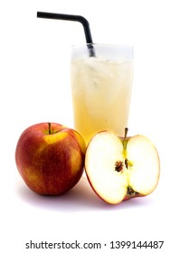 Cloudy Apple Juice Isolated On White Background