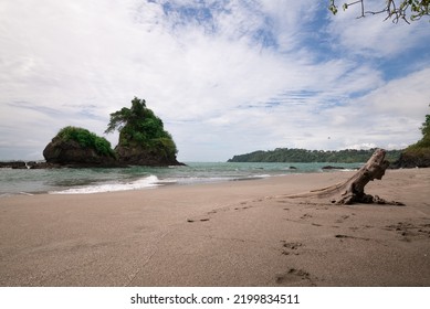 Cloudy Beach Day At Manuel Antonio Park In Costa Rica