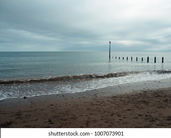 Cloudy Beach Day At Teignmouth In Devon