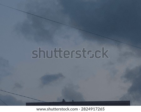 Cloudy Blue Grayish Sky View