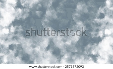 Cloudy Blue powder explosion, The sky blue texture clouds, blue watercolor paper texture background, Soft and cloudy blue sky Watercolor background texture.