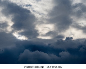 Cloudy and dark sky in the evening