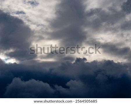 Cloudy and dark sky in the evening