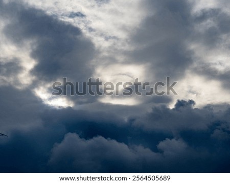 Cloudy and dark sky in the evening