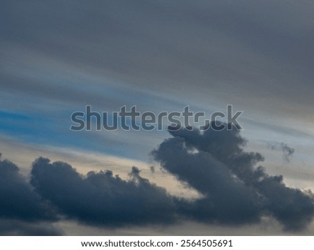 Cloudy and dark sky in the evening