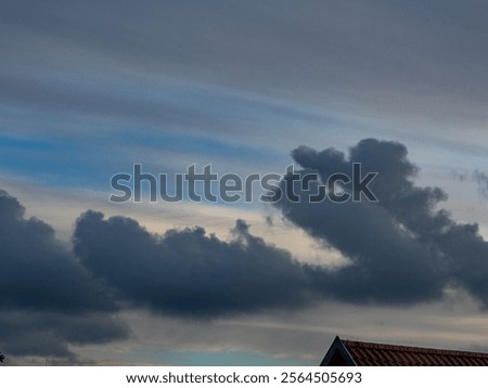 Cloudy and dark sky in the evening