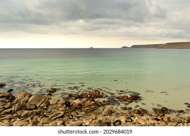 Cloudy Day At Sennen Cove Beach