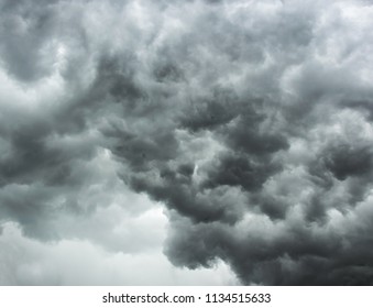 Cloudy dramatic dark gray strormy sky. oncept of danger presentiment  - Shutterstock ID 1134515633
