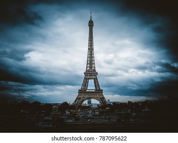 Cloudy Eiffel Tower