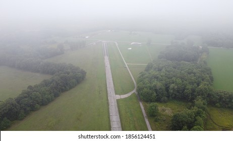 Cloudy Misty Foggy Abandoned Drag Strip