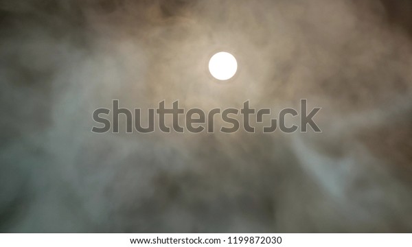Cloudy moon made in
blurred background