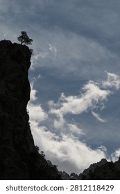 The Cloudy Mountain. Captivating Perspective Shot