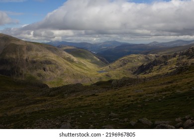 Cloudy Mountains View From Scafell Pike, UK